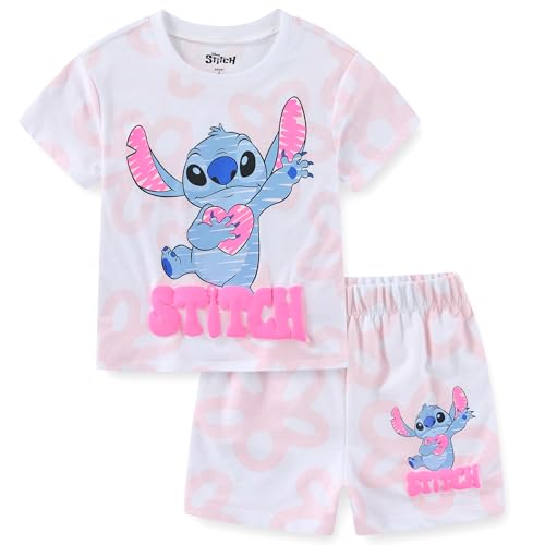 Disney Lilo & Stitch Girls Short Sleeve T-Shirt and Shorts Set for Big Kids