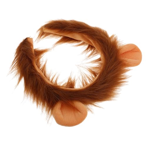 minkissy diadema de cabeza de diadema de animal de peluche diadema con orejas de Peluche de orejas de animales diademas con orejas de animales casco de mascotas tela Brown
