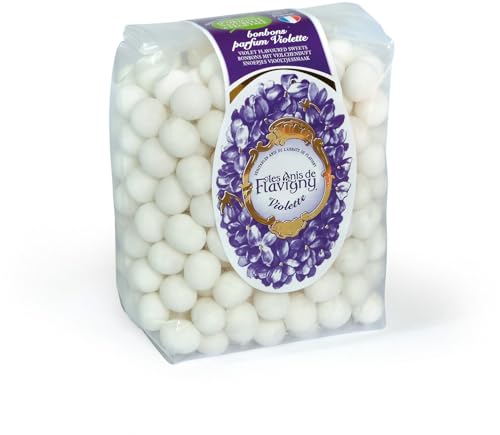 Anis de Flavigny – Bonbons a l'anis authentiques 250 g vrac – Gout Violette | sachet de 250 gr de tradition