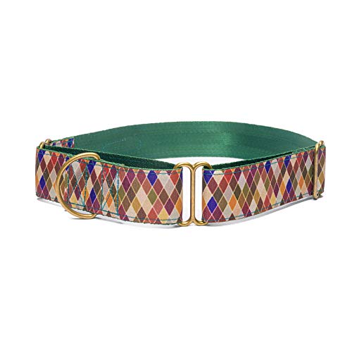 PetWale Diamond Dog Martingale Collar | Comfy & Secure Fit | No Neck Strains | Easy to Use & Durable | Stylish Design | Dog Accessory | Size L