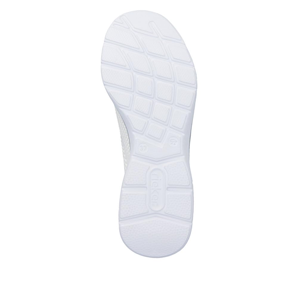 Rieker M5066-80 Damen Slip On Sneaker Textil in Weiss - Gr. 36