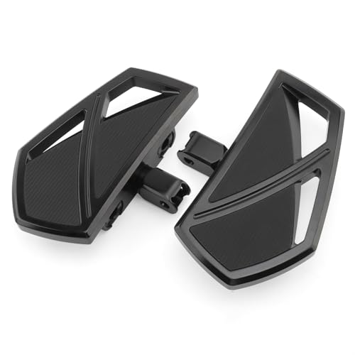 Motorcycle Mini Floorboards Phantom Front Foot Pegs Fit for Honda Shadow VT750 VT600C/CD VLX Deluxe Shadow VT1100C/C2 VTX1300C VTX1800F/C VT1300C Magna VF750C Sabre VF1100S V65 (Black)