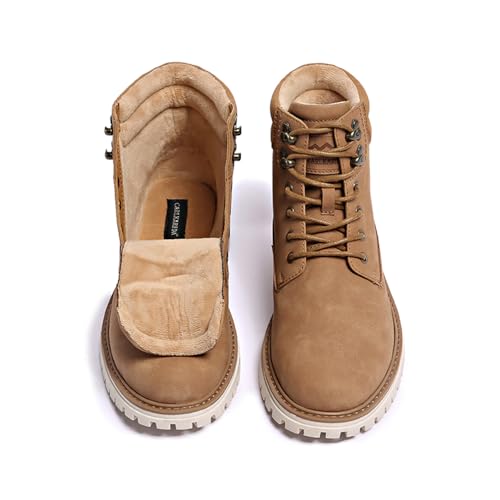 Image of Mens Snow Boots Fur Lined Hiking Boots Waterproof Anti-Slip Outdoor Climbing Shoes