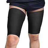 KEKING Thigh Compression Sleeves (Pair), Unisex, Hamstring Compression Sleeve for Quad & Groin Pain Relief & Recovery, Thigh Brace & Wrap Great for Running Sports & Injury, Upper Leg Sleeves Black L