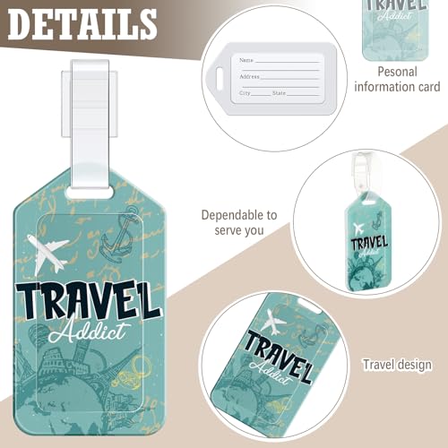 Kajaia 12 Pcs Let the Adventure Begin Luggage Tag Baggage Tags Identifiers Travel Bag Tags for Luggage Name ID Label for Suitcases Men Women Funny Wedding Guests Birthday Gifts3