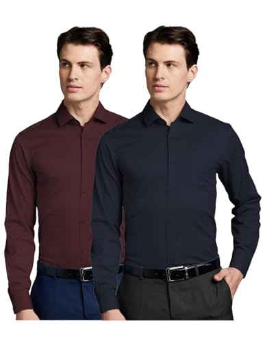 Image of Symbol Premium Men's Wrinkle-Resistant Regular Fit Cotton Formal Shirt