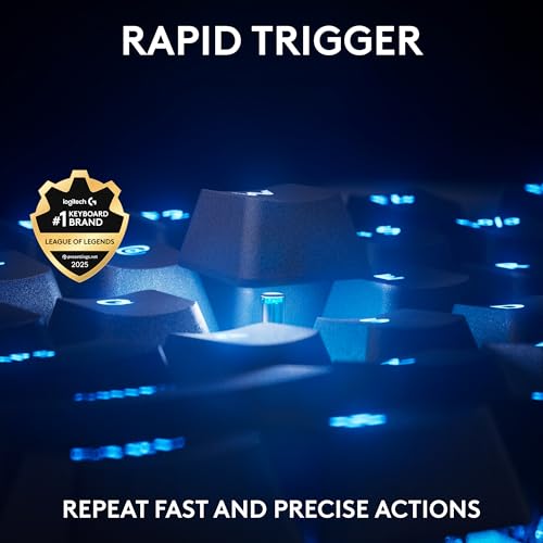 Image of Logitech G PRO X TKL Rapid Tenkeyless Wired Gaming Keyboard with Magnetic Analog Switches, Rapid Trigger Mode, Adjustable Actuation, and Customizable RGB Lighting - Black