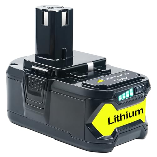 Image of DTK 6.0Ah Battery Replacement for Ryobi 18V Battery ONE+ P108 P102 P103 P104 P105 P107 Compatible with Ryobi 18V Cordless Powertools