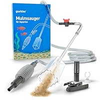 gurkler Mulmsauger Aquarium Sauger - mit Sperrventil - Aquarium Reinigungsset mit Zubehör zum Wasserwechsel - Mulmglocke Aquarium