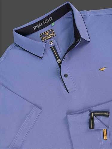 Image of STELLERS Men's Premium Softberry Pique Polo T-Shirt | Feather Touch Feel |Regular Fit| Odour Resistant| Anti-Static| Wrinkle Free | Quick Dry | Stretchable | Lightweight | Sweat-Proof