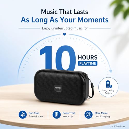 Image of ModishOmbre Roar 14W High-Output Bluetooth Speaker Wireless | FM Radio | DSP Tuned Audio | Dual 7W Dynamic Drivers | 10H Playtime | TWS Stereo Pairing | TF /USB /FM Support | Built-in Mic