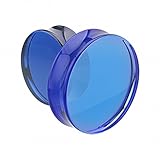Covet Jewelry Supersize Basic Acrylic Double Flared Ear Gauge Plug (1-3/8" (35mm), Blue)