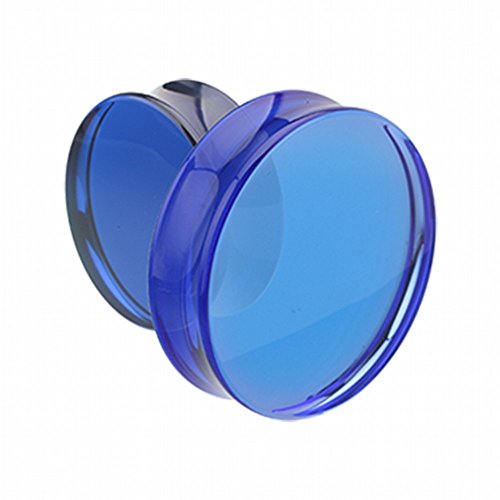 Covet Jewelry Supersize Basic Acrylic Double Flared Ear Gauge Plug (1-3/8" (35Mm), Blue) #TOP4