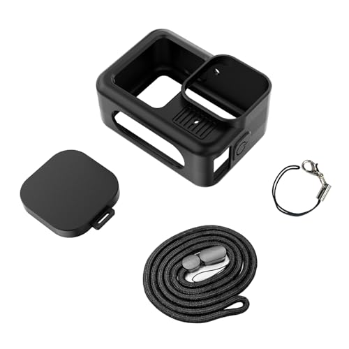 Rojeuinn Convient aux Accessoires GoPro HERO13 Black 2024, étui de Protection en Silicone GoPro Hero 13 Black 2024, Anti-poussière, Anti-Chute -Noir