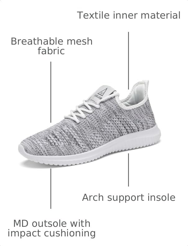 Image of VAMJAM Men's Running Shoes Ultra Lightweight Breathable Walking Shoes Non Slip Athletic Fashion Sneakers Mesh Workout Casual Sports Shoes
