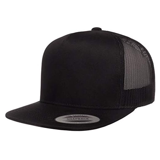 Flexfit Adjustable Snapback Classic Trucker Hat 6006 (Black)