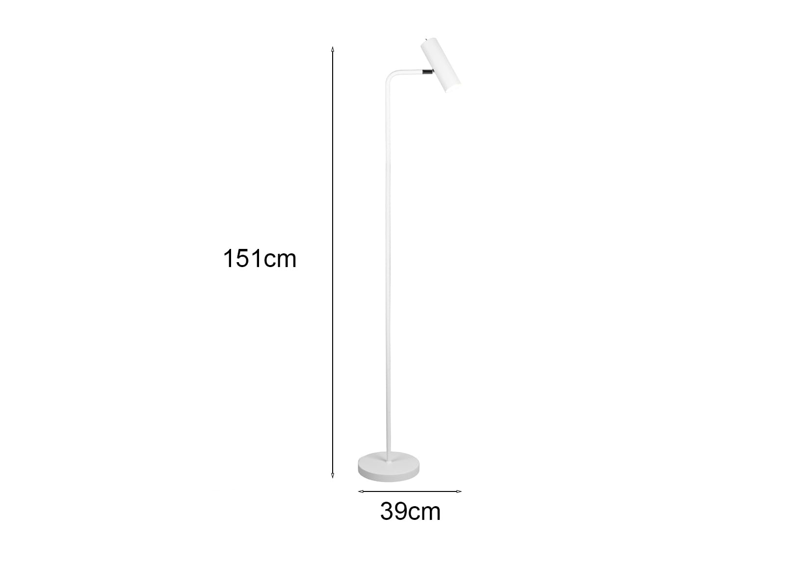 Trio-Leuchten Metalowa lampa podłogowa biała