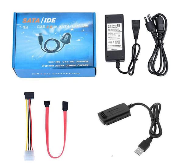 Cable adaptador SATA a USB para discos SSD y HDD 2.5/3.5"