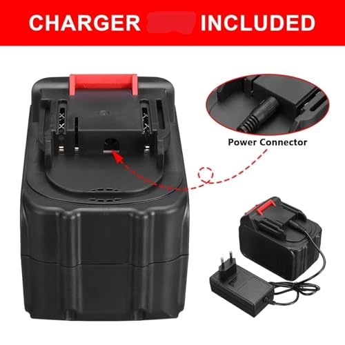 Image of 21V /48Vf Lithium-Ion Battery with Charger | Max Power Link System | Rechargeable Battery Pack for Cordless Power Tools - 12000mAh Li-ion | Power Share Compatible