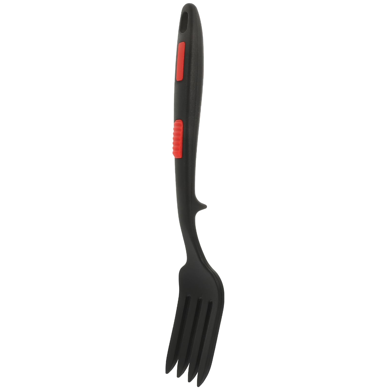 PRETYZOOM Italian Noodle Silicone Fork Kitchen Cooking Stirring Tool 1pc Deep Black