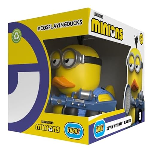 TUBBZ Caja Edición: Minions - Kevin (Fart Blaster) Figura Coleccionable de Pato de Goma Disfrazado | Ya disponible en tu tienda friki favorita! En mundofriki.es!