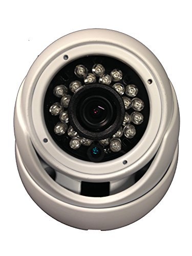 1000TVL Security Dome Camera 1/3" 1.4 Megapixel CMOS 12VDC 3.6mm Varifocal 24pcs IR w/65 ft OSD Menu WDRWide Dymanic Range Weather/Vandal Proof Metal View Indoor/Outdoor DayNight HomeOffice
