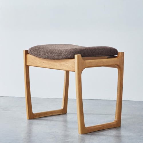 スツール デューク 500×370×450、SH430mm オーク無垢材 北欧デザイン 大川家具[大川市・辻製作所]