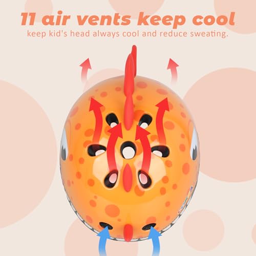 Image of Toddler Kids Bike Helmet, Adjustable and Multi-Sport, 3 Sizes for Ages 1-2-3-5-8-14 Years Child Infant Boys Girls