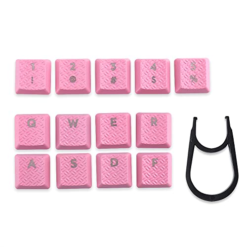 HUYUN Texture Tactility - Teclas retroiluminadas de repuesto para teclado mecánico GL Tactile Switch Logit G813 G815 G913 G915 TKL RGB (13 teclas, rosa)