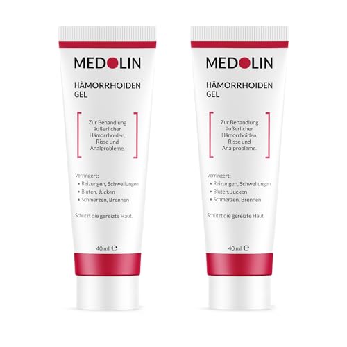 Medolin® Hämorrhoiden Gel 2er Set - Gegen Schwellungen, Juckreiz, Schmerzen & Blutungen - Hämorrhoiden Salbe bei Krampfadern am Anus - Wissenschaftlich bestätigte Wirkung, 40 ml Medolin® Hämorrhoiden Gel 2er Set - Gegen Schwellungen, Juckreiz, Schmerzen & Blutungen - Hämorrhoiden Salbe bei Krampfadern am Anus - Wissenschaftlich bestätigte Wirkung, 40 ml
