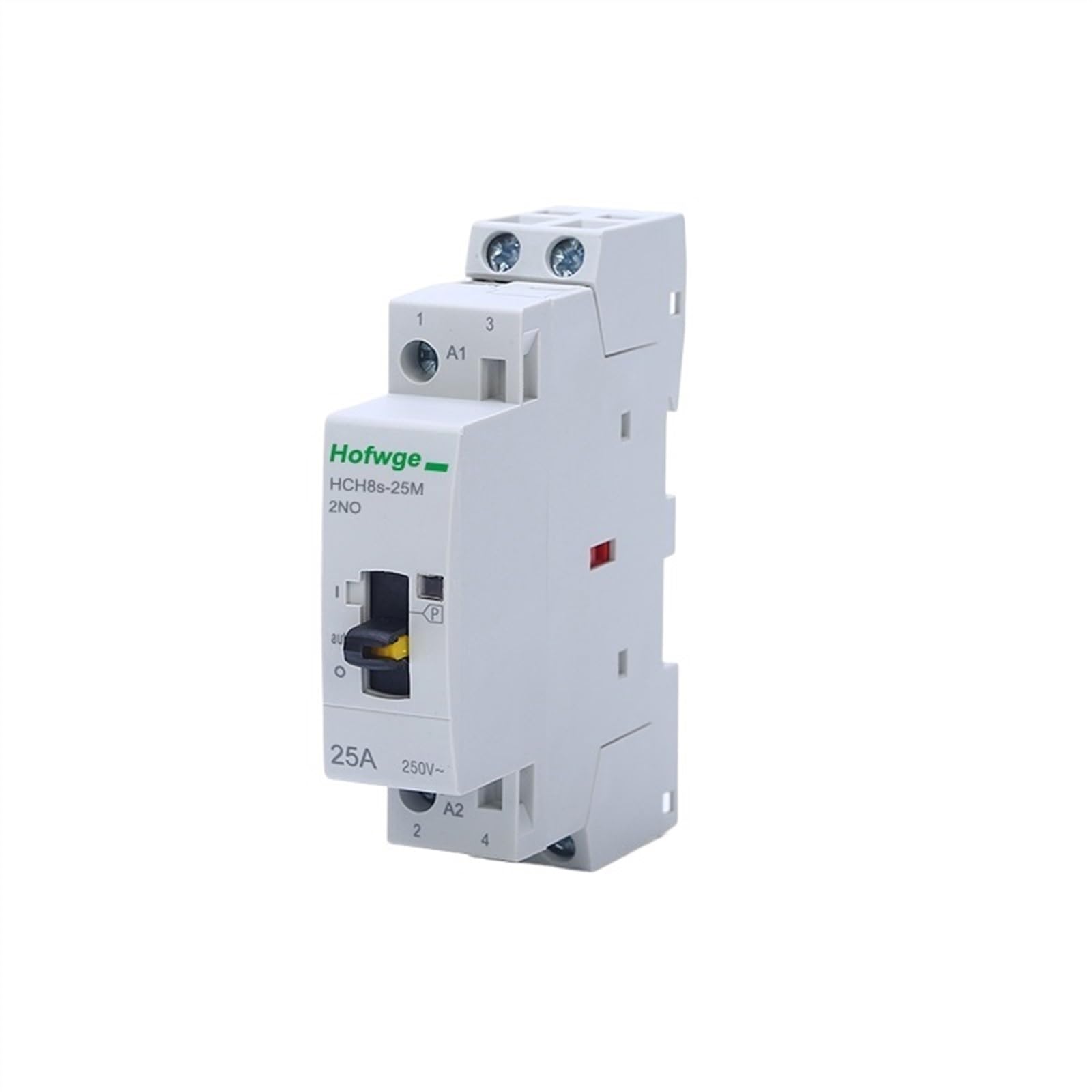 Stycznik modułowy AC do użytku domowego, HCH8s-25M, 2P, 16A, 20A, 220V, do szyny DIN, z przełącznikiem ręcznym, 2NO, 1NO, 1NC lub 2NC(2P 16M 1NO1NC AC230V)