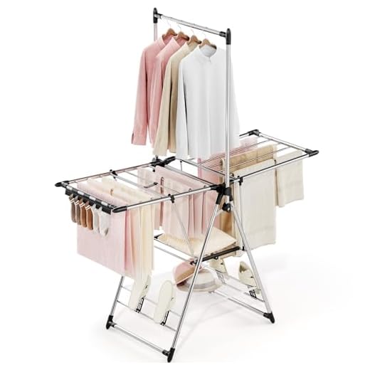 Foldable Laundry Drying Rack with Shoe Stand