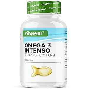 Premium Omega 3- Met 80% Vetzuren – 365 Capsules – 1000 Mg Visolie Per Capsule Met EPA & DHA – Triglyceride Vorm – Uitvoerig Gezuiverd Uit Duurzame Visserij