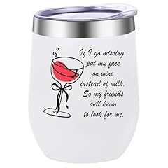 Missing Person Joke Wine Tumbler-White