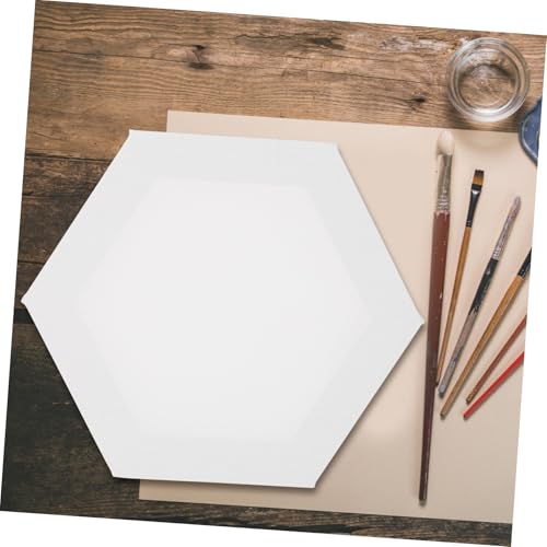 Lienzo hexagonal POPETPOP de madera estable con algodón absorbente pack de 3 lienzos para hobby 7