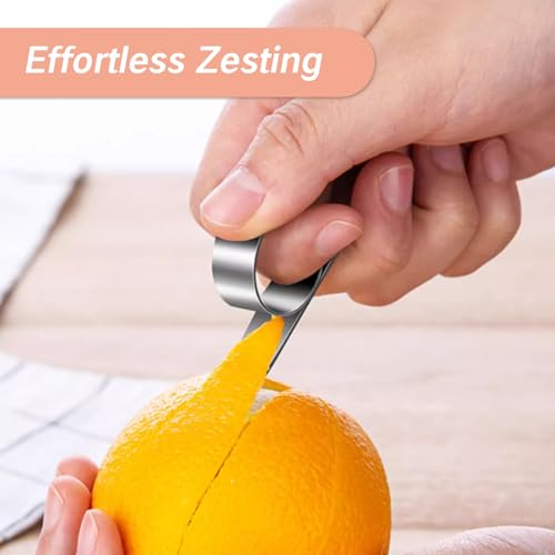 image for UAIAGM 2Pcs Cocktail Accessories Channel Knife with Lemon Zest Peeler 