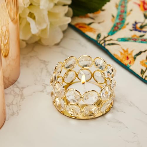 Amazon Brand - Solimo Crystal Tealight Candle Holder | Votives Bowl for Home Décor & Gifting (B0CTMG6GR8) Amazon Price History, Amazon Price Tracker
