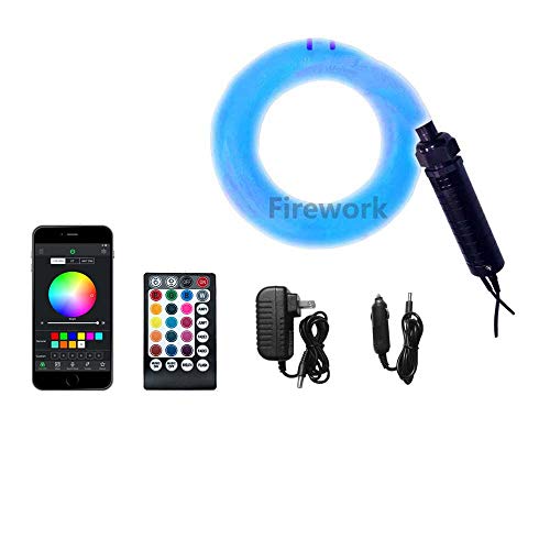Car Use Bluetooth LED Fiber Optic Light Star Ceiling Kit, APP/Remote Controller Music Mode 6W RGB Starlight Headliner, 450pcs 0.03in 9.8ft