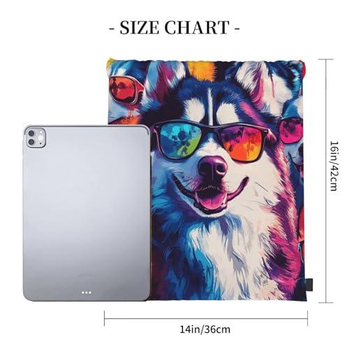 Colorful Dogs Print Drawstring Bags Gym Sports Travel Work Sack String Bag Yoga Bag Unisex Adult4
