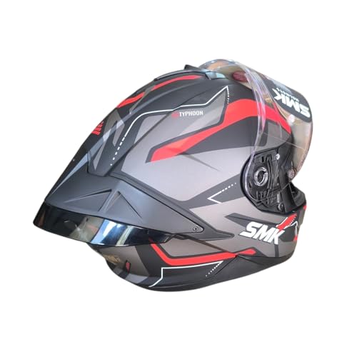 Image of SMK Typhoon Full Face Dual Visor Helmet, ISI DOT ECE 22.06 Certified