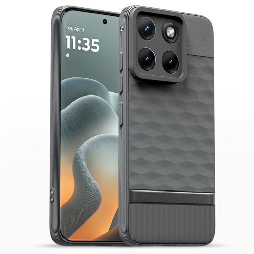 Image of Outlouders Back Cover for Motorola Moto Edge 70 Fusion 5G | Full Camera Protection | TPU Soft Flexible Shockproof Bumper Case (Grey)