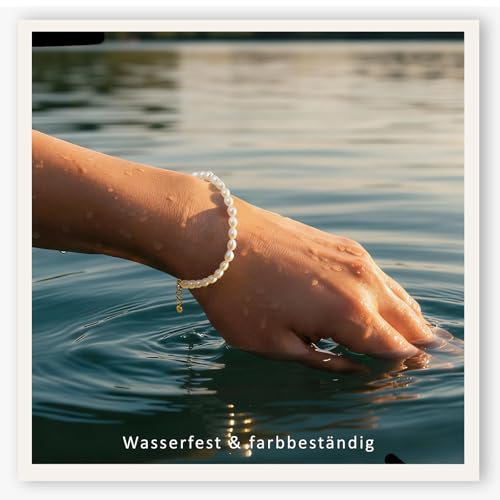 Bracelet perles d'eau douce uniques et acier inoxydable 316L durable - 5