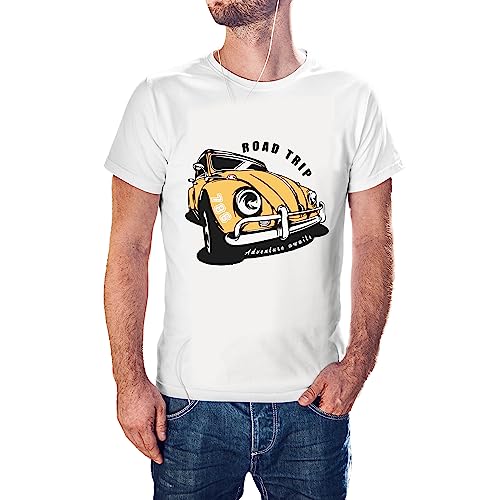 Image of Road Trip CAR 100% Cotton Round Neck Graphic Printed T Shirt for Men Women,Travel t Shirt,Adventure t Shirt