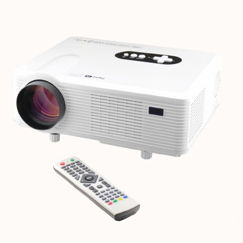 Excelvan - Proiettore 3D LED, HD, 3000 lumen, per