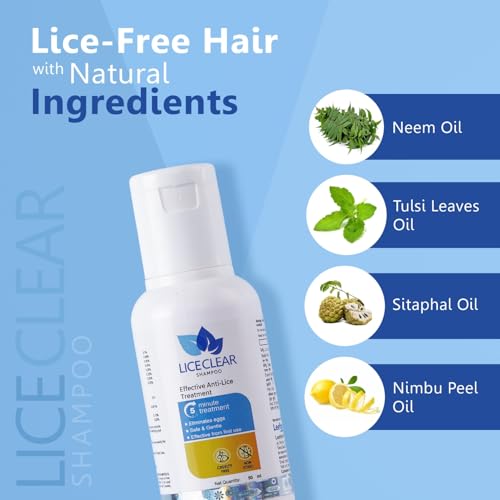 Image of Leeford Lice Removal Shampoo - 50mL (Pack of 3) | Anti Lice & Nits Shampoo | With Neem, Tulsi & Sitaphal Oil | For Kids & Adults | Instant Relief from Itchy Scalp Relief
