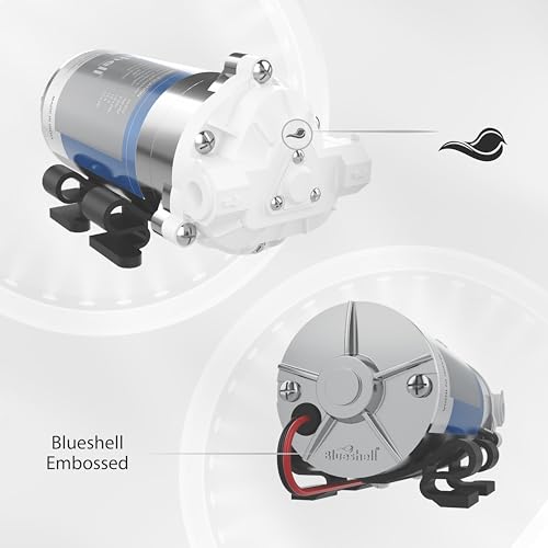 Image of Blueshell Standard DELUXE RO Booster Pump 150 GPD, RO Pump 150 GPD with Elbow and End Connectors | Compatible with All Types of RO Water Purifier, Universal Type Motor