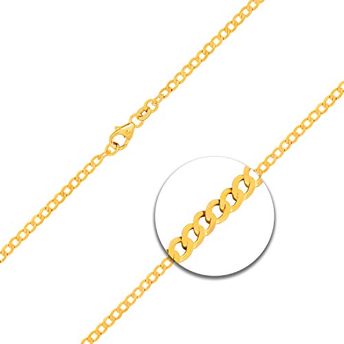 Gouden ketting 333, 585 of 750 voor dames/heren van origineel geelgoud, breedte 2.6 mm, Kinketting breed 8, 14 of 18 k, Karabijnsluiting met stempel, lengte 40-80 cm - Afbeelding 3