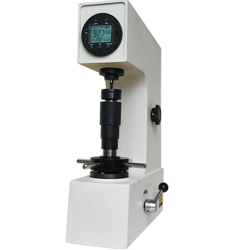 HR-150A is a Digital Rockwell Hardness Tester, an Electric high-Column Hardness Tester, Suitable for Measuring the Hardness of Metal Surfaces (Dual Handles)