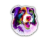 WSQ Border Collie Pop Art Style Vinyl Decal Sticker Premium Quality Vinyl Multiple Colors for Car Bumper Truck Van SUV Window Wall Boat Cup Tumblers Laptop or Any Smooth Surface Size 5 Inches