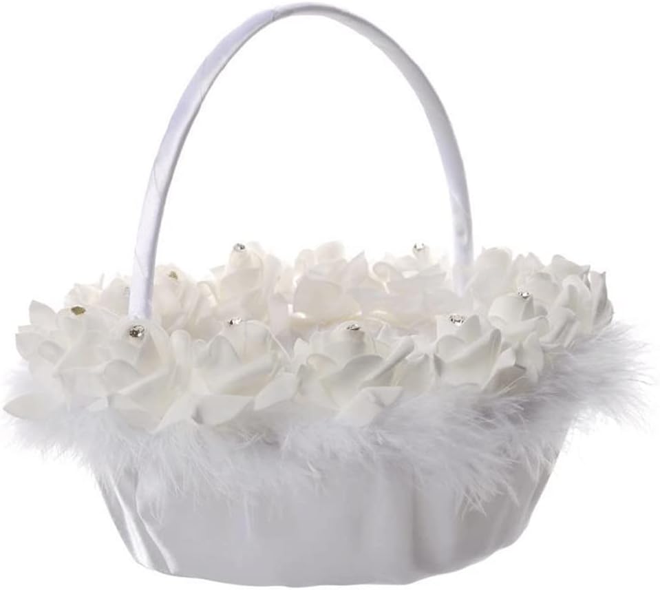 Lace Etiquette Flower Girl Hand Baskets Princess Bridesmaid Festive Home Decoration Sub